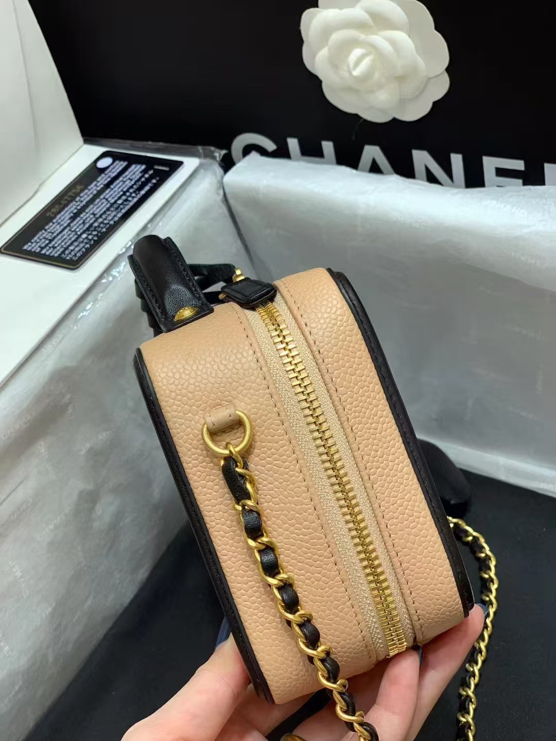 Ch*el vanity case 17x7x13cm