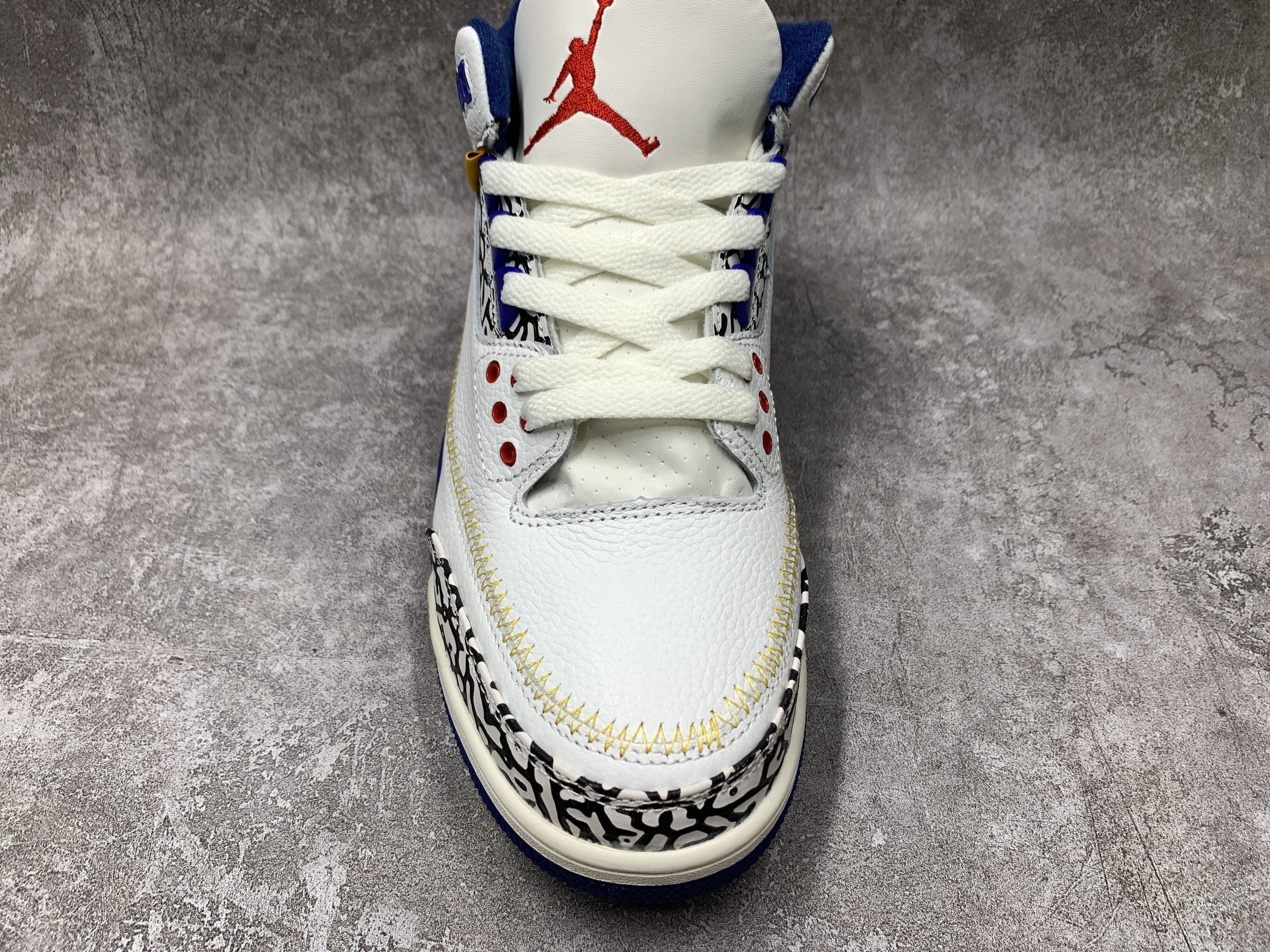 Air Jordan 3 Retro SP White Blue Red Cement Grey