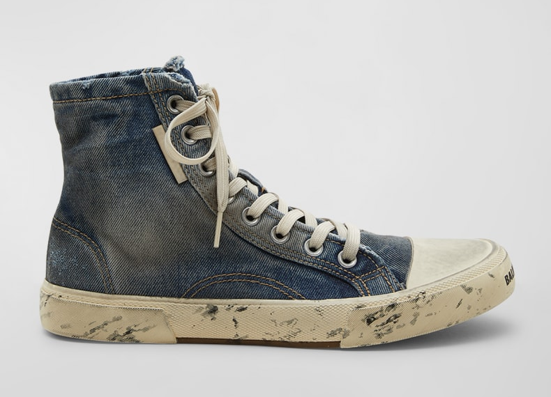 Balenciga Pairs High Top Sneaker In Blue